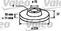 Valeo 186454 - Brake Disc autospares.lv