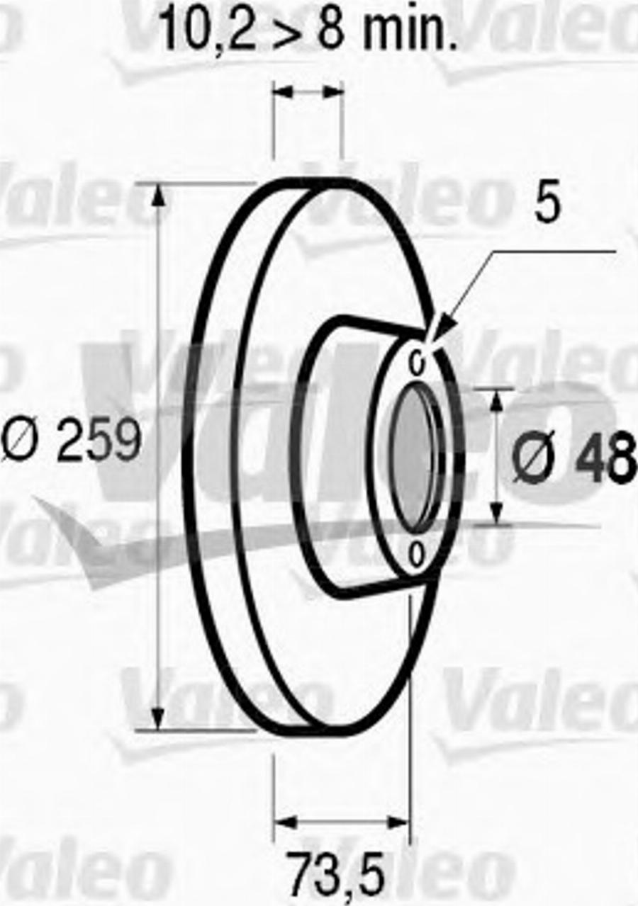 Valeo 186456 - Brake Disc autospares.lv