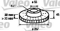 Valeo 186451 - Brake Disc autospares.lv