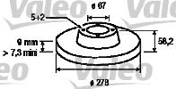 Valeo 186462 - Brake Disc autospares.lv