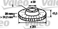 Valeo 186405 - Brake Disc autospares.lv