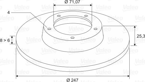 Valeo 186416 - Brake Disc autospares.lv