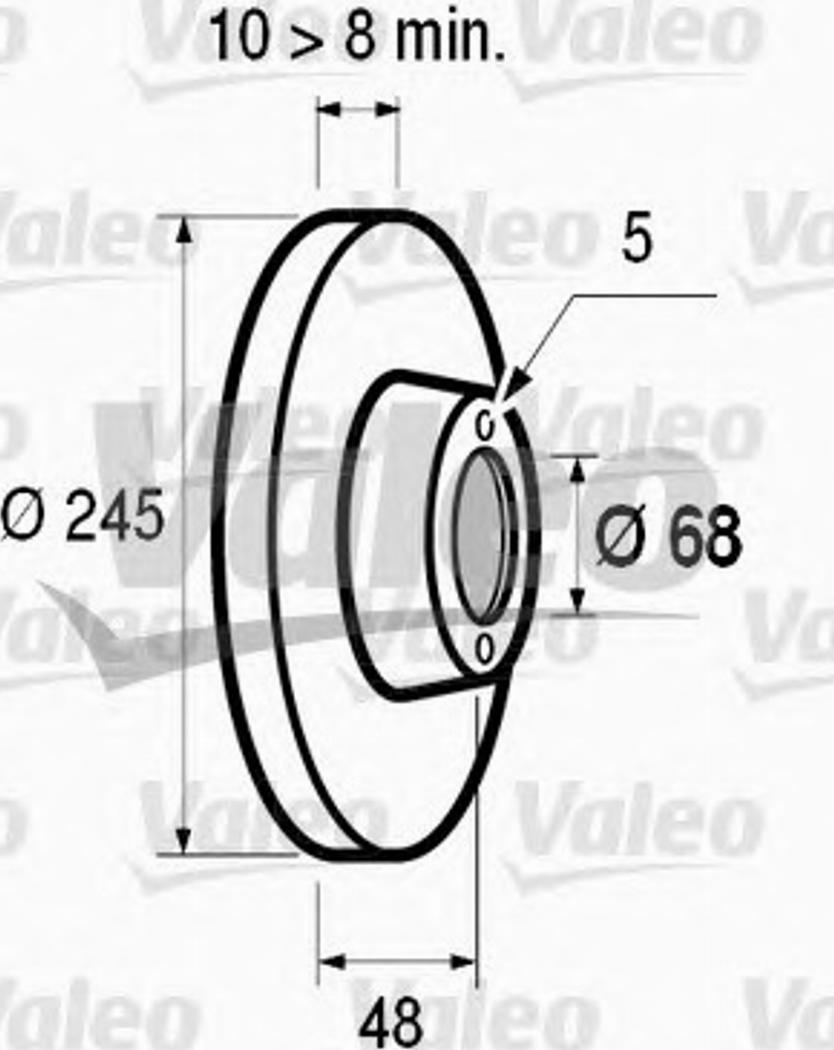 Valeo 186 411 - Brake Disc autospares.lv