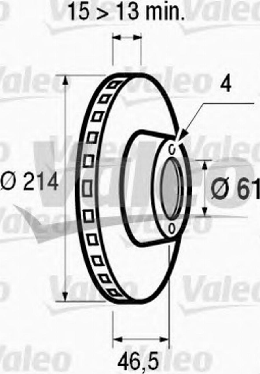 Valeo 186486 - Brake Disc autospares.lv