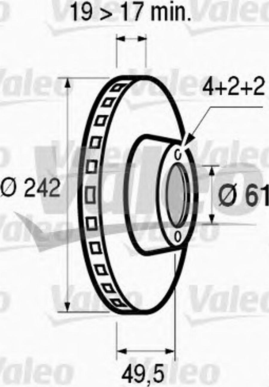 Valeo 186429 - Brake Disc autospares.lv