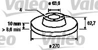 Valeo 186428 - Brake Disc autospares.lv