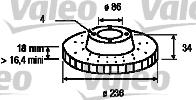 Valeo 186476 - Brake Disc autospares.lv