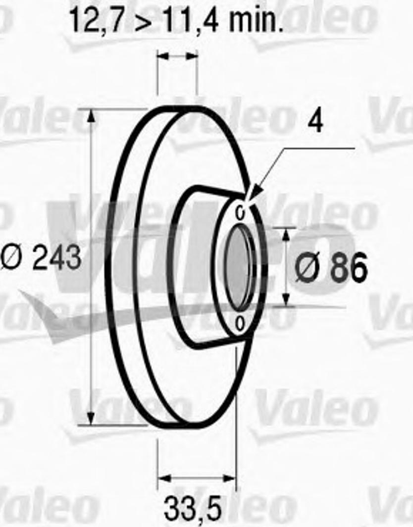 Valeo 186471 - Brake Disc autospares.lv