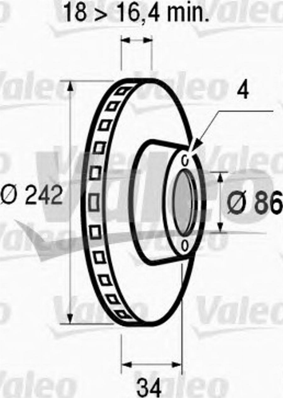 Valeo 186472 - Brake Disc autospares.lv