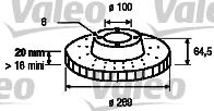 Valeo 186547 - Brake Disc autospares.lv