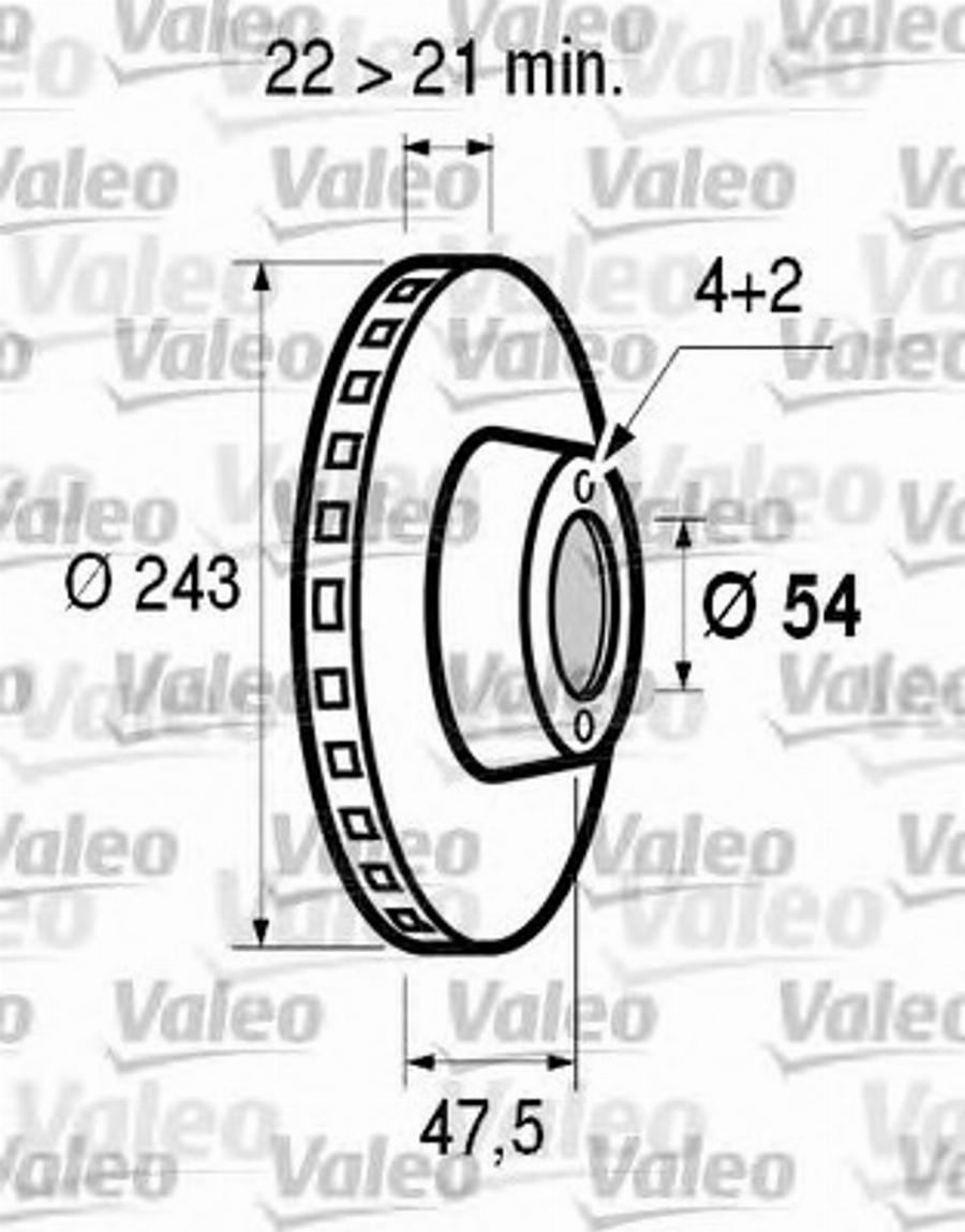 Valeo 186506 - Brake Disc autospares.lv