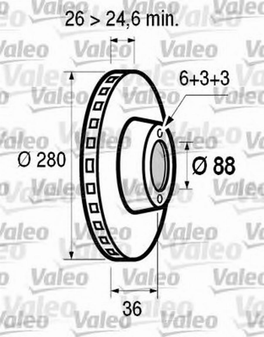 Valeo 186584 - Brake Disc autospares.lv