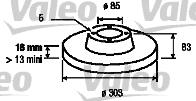 Valeo 186692 - Brake Disc autospares.lv
