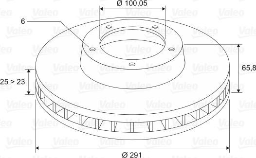 Valeo 186640 - Brake Disc autospares.lv