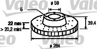 Valeo 186643 - Brake Disc autospares.lv