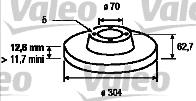 Valeo 186642 - Brake Disc autospares.lv