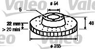 Valeo 186652 - Brake Disc autospares.lv