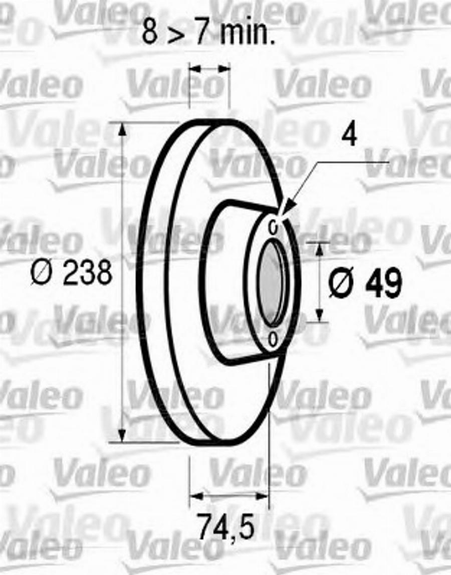 Valeo 186 606 - Brake Disc autospares.lv