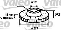 Valeo 186685 - Brake Disc autospares.lv