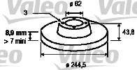 Valeo 186143 - Brake Disc autospares.lv