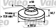 Valeo 186147 - Brake Disc autospares.lv