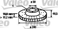 Valeo 186156 - Brake Disc autospares.lv