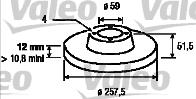 Valeo 186150 - Brake Disc autospares.lv