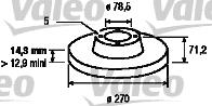 Valeo 186169 - Brake Disc autospares.lv