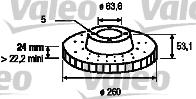 Valeo 186165 - Brake Disc autospares.lv