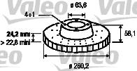 Valeo 186166 - Brake Disc autospares.lv