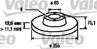 Valeo 186115 - Brake Disc autospares.lv