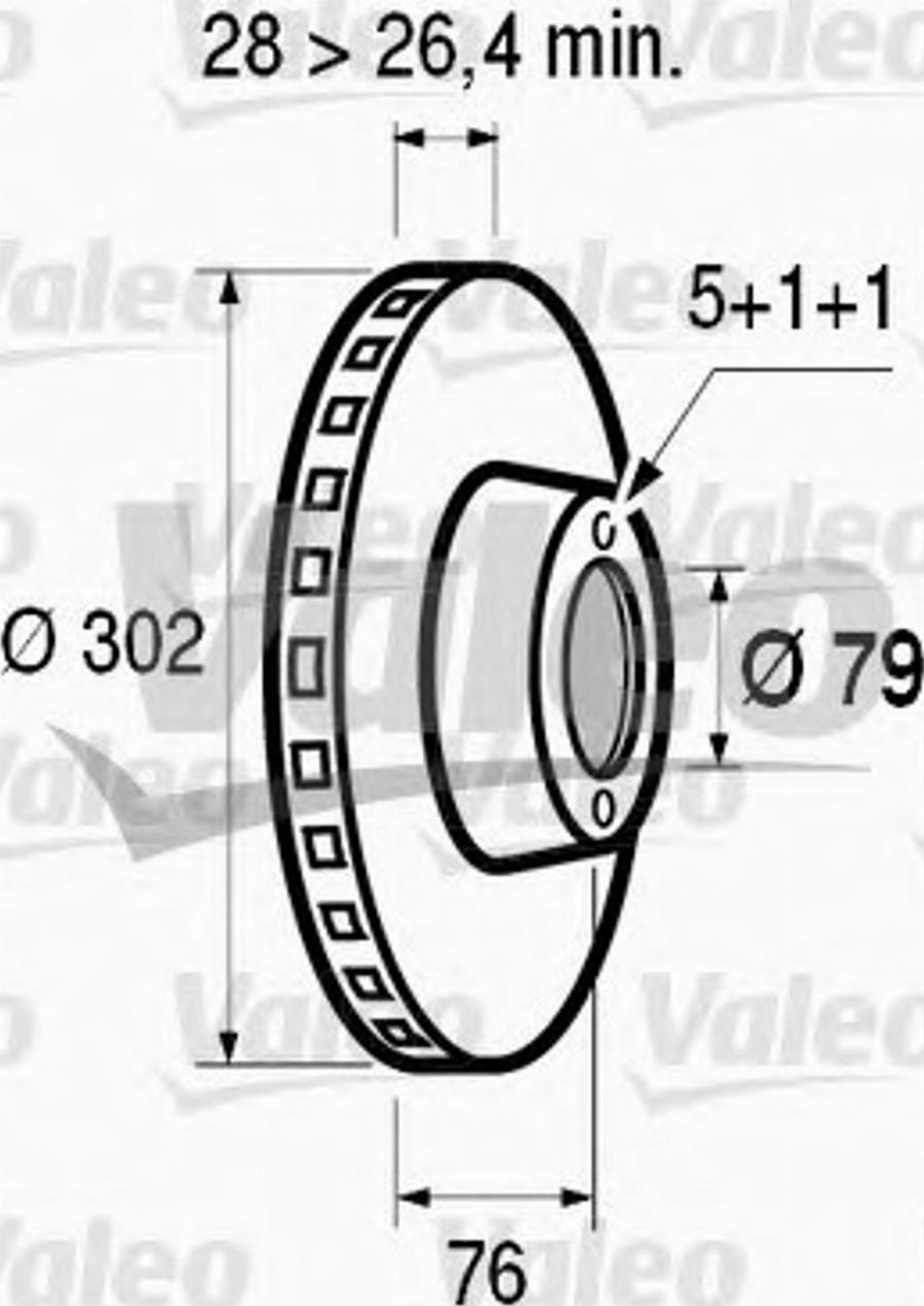 Valeo 186127 - Brake Disc autospares.lv