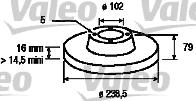 Valeo 186178 - Brake Disc autospares.lv