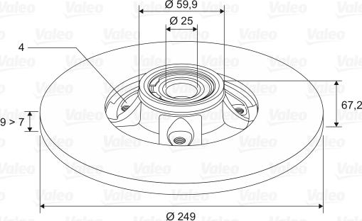 Valeo 186899 - Brake Disc autospares.lv