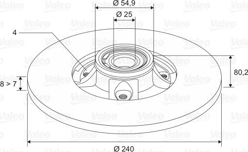 Valeo 186897 - Brake Disc autospares.lv