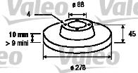 Valeo 186845 - Brake Disc autospares.lv