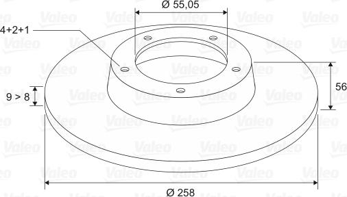 Valeo 186848 - Brake Disc autospares.lv