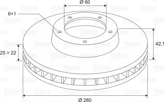 Valeo 186869 - Brake Disc autospares.lv