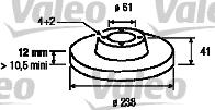 Valeo 186803 - Brake Disc autospares.lv