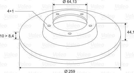 Valeo 186812 - Brake Disc autospares.lv