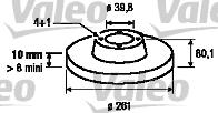 Valeo 186302 - Brake Disc autospares.lv