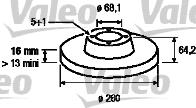 Valeo 186314 - Brake Disc autospares.lv