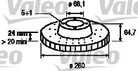 Valeo 186315 - Brake Disc autospares.lv