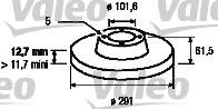 Valeo 186310 - Brake Disc autospares.lv