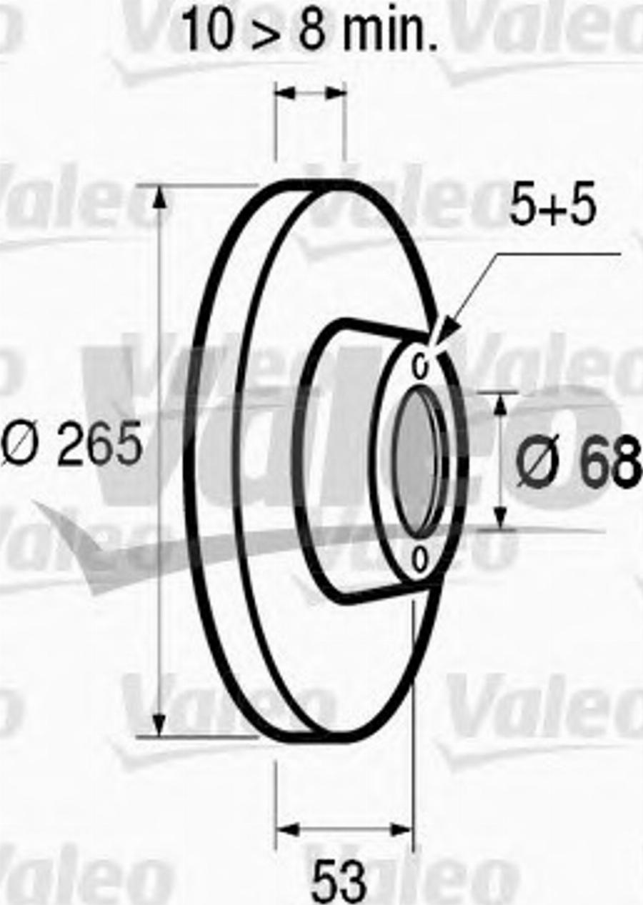 Valeo 186312 - Brake Disc autospares.lv