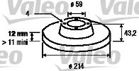 Valeo 186299 - Brake Disc autospares.lv