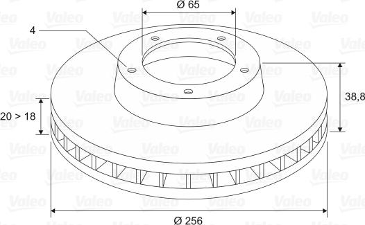 Valeo 186247 - Brake Disc autospares.lv