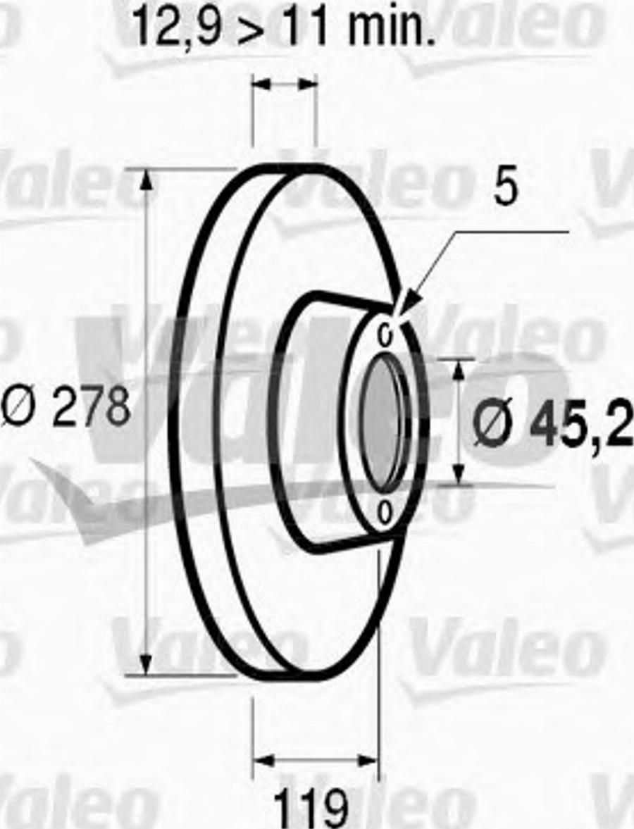 Valeo 186 253 - Brake Disc autospares.lv