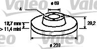 Valeo 186257 - Brake Disc autospares.lv