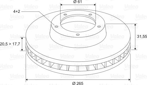 Valeo 186219 - Brake Disc autospares.lv